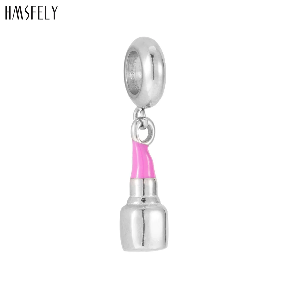 

HMSFELY lipstick Design Pendant DIY Bracelet Necklace Jewelry Making Charm Beads Bracelets Parts