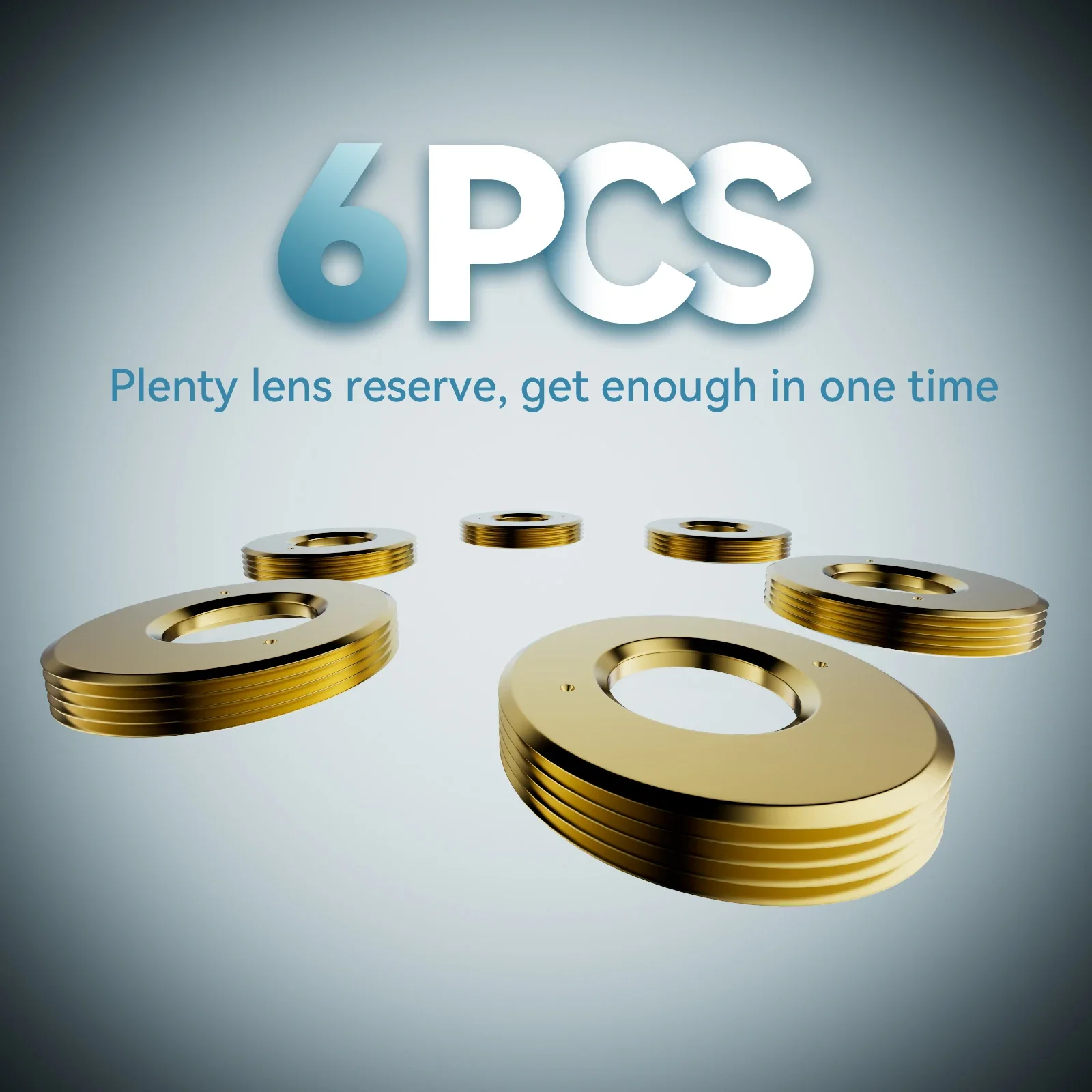 SCULPFUN 6 Stück Standard-Linse Verstärkte Oberfläche Anti-Öl und Anti-Rauch Hochtransparente S30 Pro Max Laser-Linse