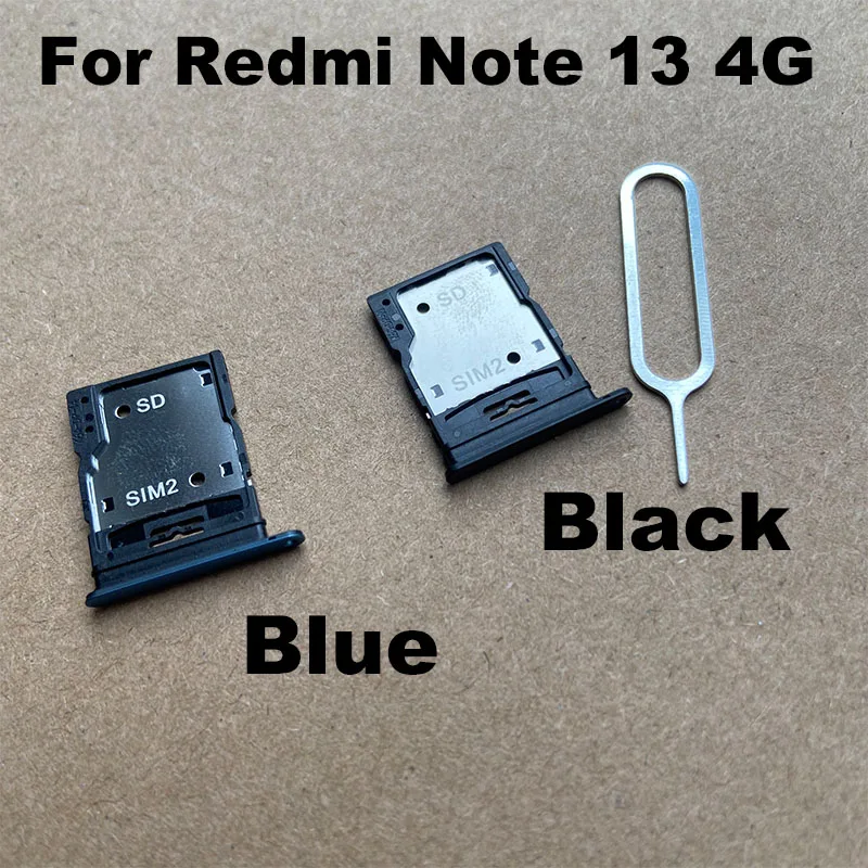 New For Xiaomi Redmi Note 13 4G Sim Card Tray Slot Holder Socket Adapter Connector Repair Parts Replacement