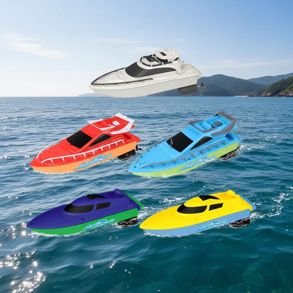 Remote Control Boats Can Be Launched To Simulate High-Speed Speedboats Electric Steamboats Children Boys Water Park Toys Outdoor