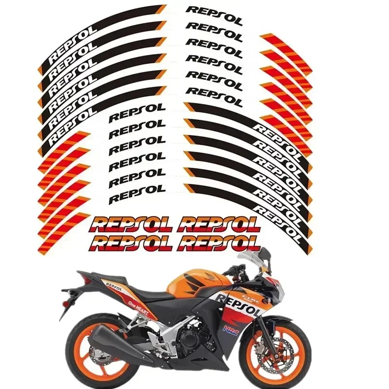 For HONDA REPSOL HRC CBRRR  CBR250RR CBR400RR CBR600RR CBR1000RR Motorcycle Parts Contour Wheel Decoration Decal Sticker-A Motor