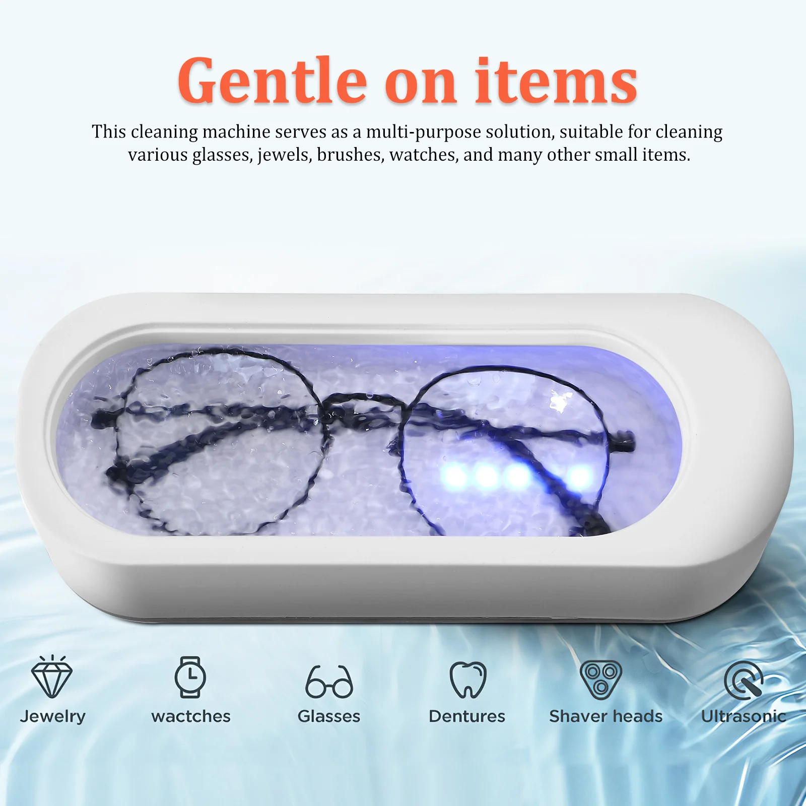 

Portable Eyeglasses Cleaning Machine with High-Frequency Waves for Jewelry Watches Rings Earrings Lenses Retainer Small Items