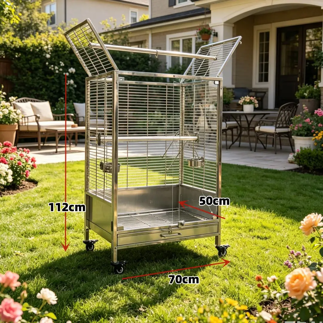 Stainless steel birdcage, diamond ash machine, Xuanfeng large breeding cage, indoor solid household large parrot cage