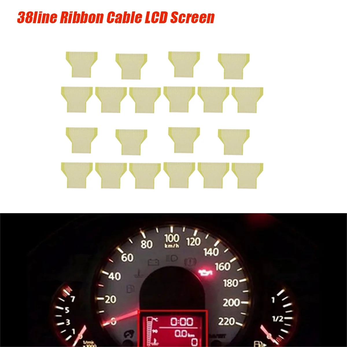 20Pcs Car Instrument Diagnostic LCD Screen Display 38Line Ribbon Cable for VW DAF Cluster Pixel Missing Failure