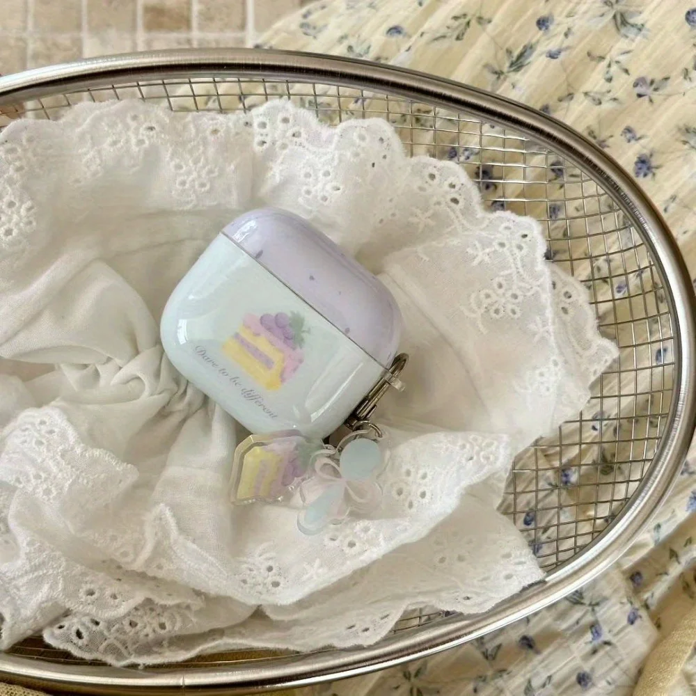 

[13] Cute purple grape cake airpods4 protective case airpod3 suitable for apple pro earphone case