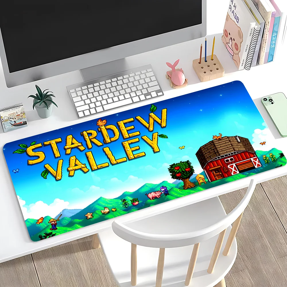 

Cool S-Stardew V-ValleyS Cute Mousepad Large Anti-Slip Mouse Pad Stitched Edges Mat Durable Desk Laptop Gaming Keyboard Pad XXL