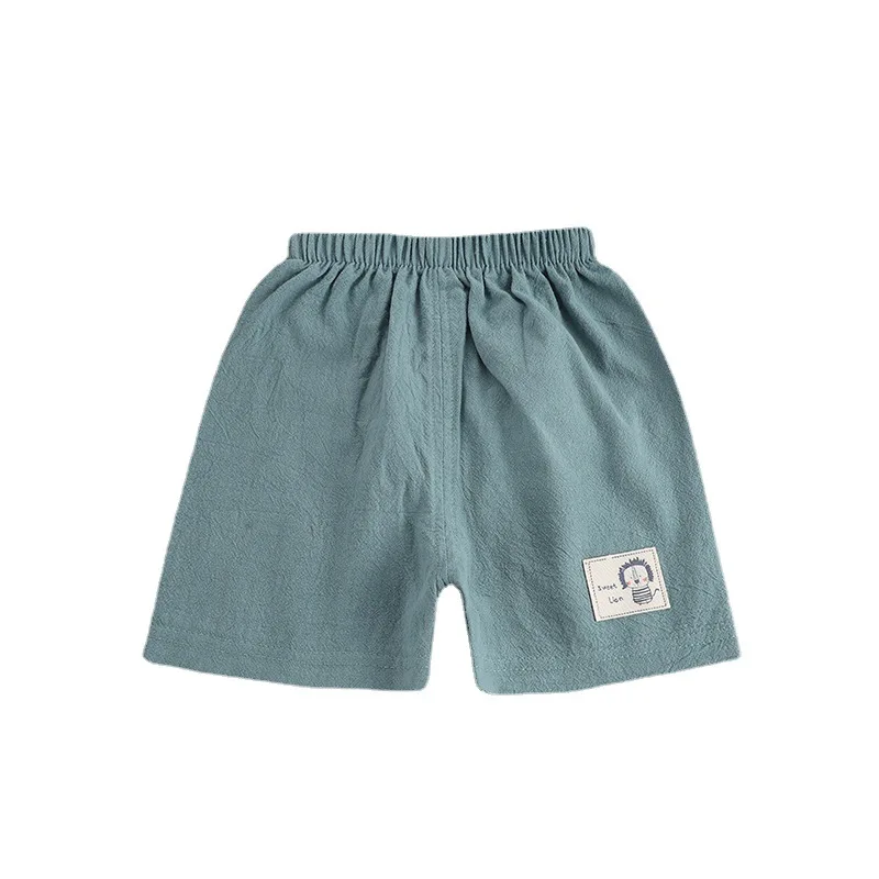 Pantalones cortos de algodón y lino de estilo coreano para niños y niñas, pantalones cortos de verano para niños pequeños de 1 a 5 años