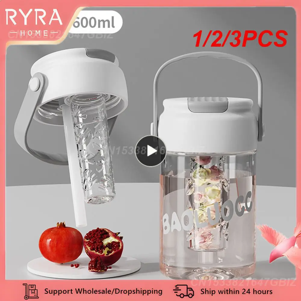 1/2/3PCS Leak Proof Pc Water Cup Practical Portable Design Sport Bottle With Tea Strainer Water Cup Sports And Entertainment