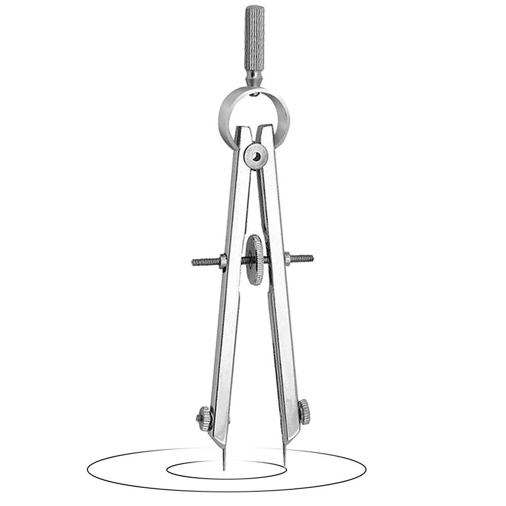 Divisor de arco multifuncional, bússola de desenho com bloqueio, bússola matemática, desenho geométrico de metal, bússola de engenharia, ferramenta de desenho