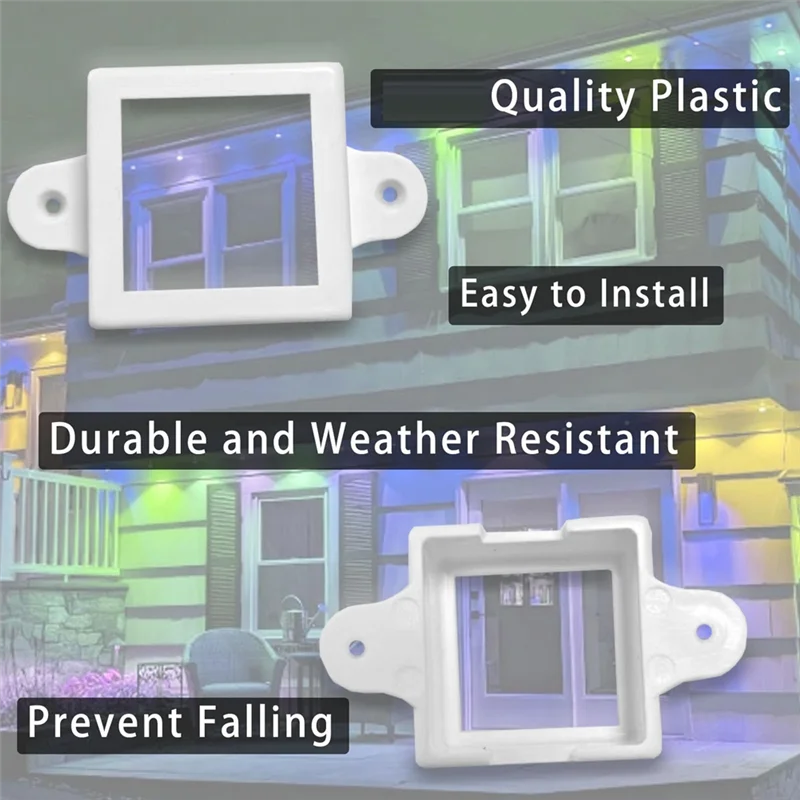 

AAAC-40 Pcs Mount For Govee Outdoor LED Lights ,Outdoor LED Light Mounting Brackets For Govee (Model H705) Outdoor Lights