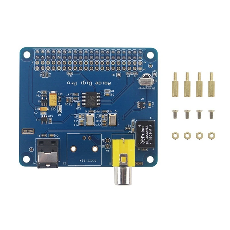 

Hifi Digi+ Digital Sound Card I2S SPDIF Optical Coaxial Fiber DAC For Raspberry Pi 3B + 4B Audio Board Dual Clock