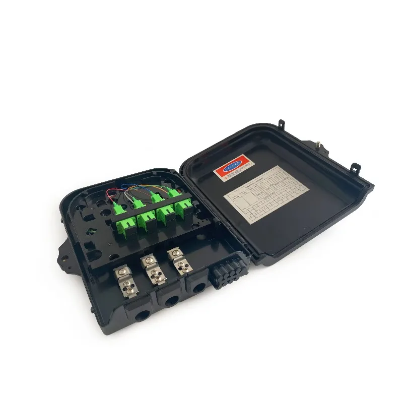 FTTH Wall Mounted 8 Core Fiber Optic Distribution Box Mini 8 Port Outdoor Waterproof Fiber Optic Cable Access Terminal Box