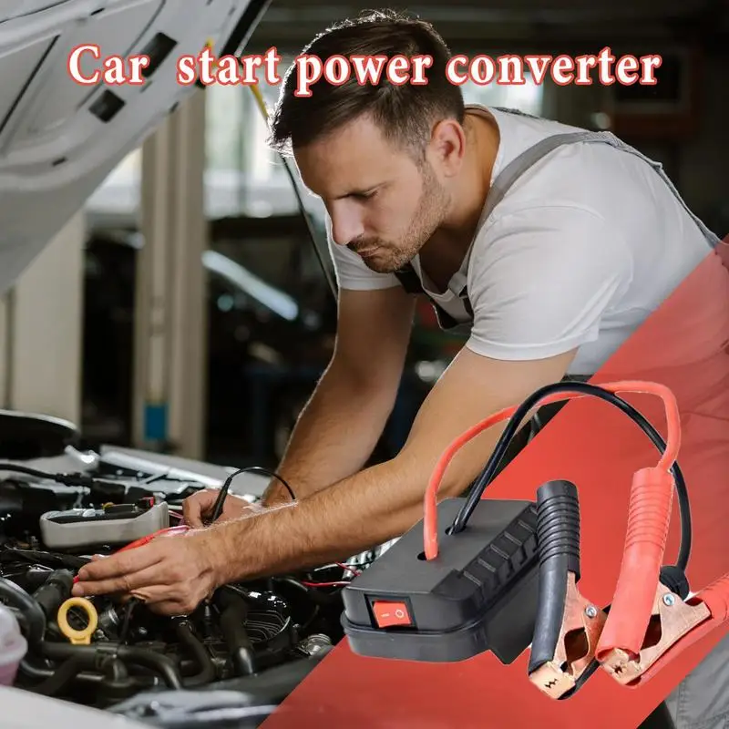 Car Battery Jump Starter Lithium Battery Jumper Box Converter Charger Portable D ual USB Battery Pack Quick Charging Car Booster