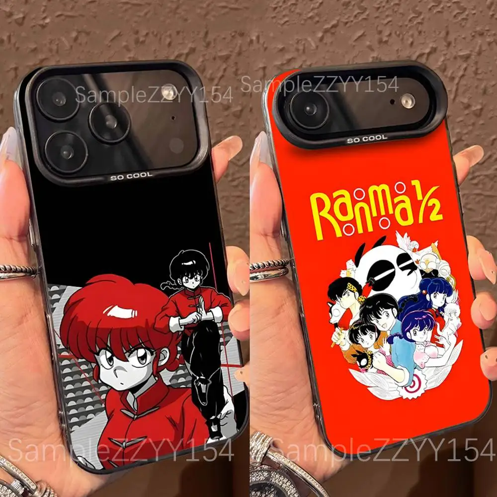 

Anime R-Ranma 12 Phone Case For IPhone 15,16,17,13,14,11,12,Pro,Max,Plus,E,Air,Mini Gray Matte Shockproof Back Cover
