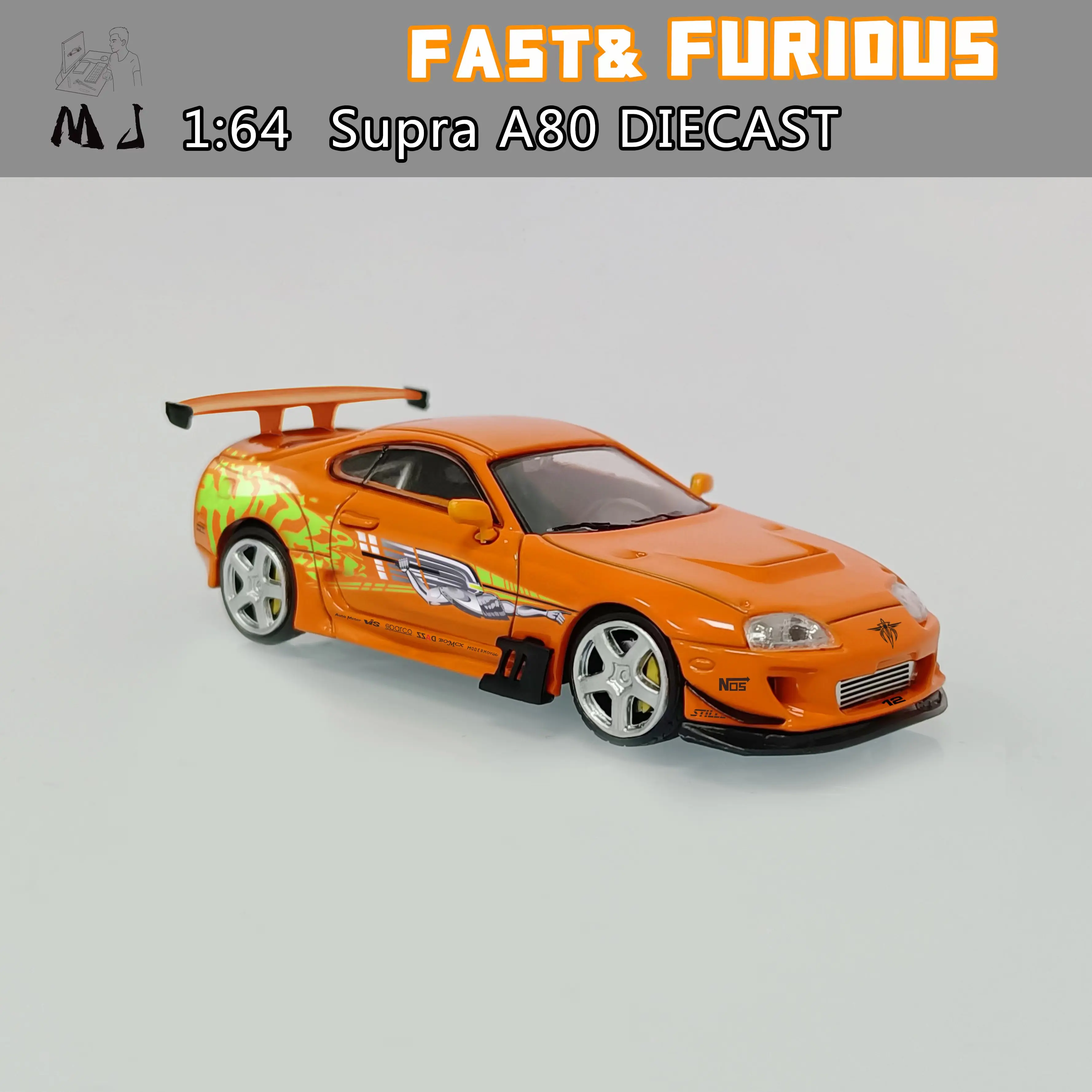 

**Pre-order **LMLF Model 1:64 Supra A80 FNF Orange Diecast Model Car