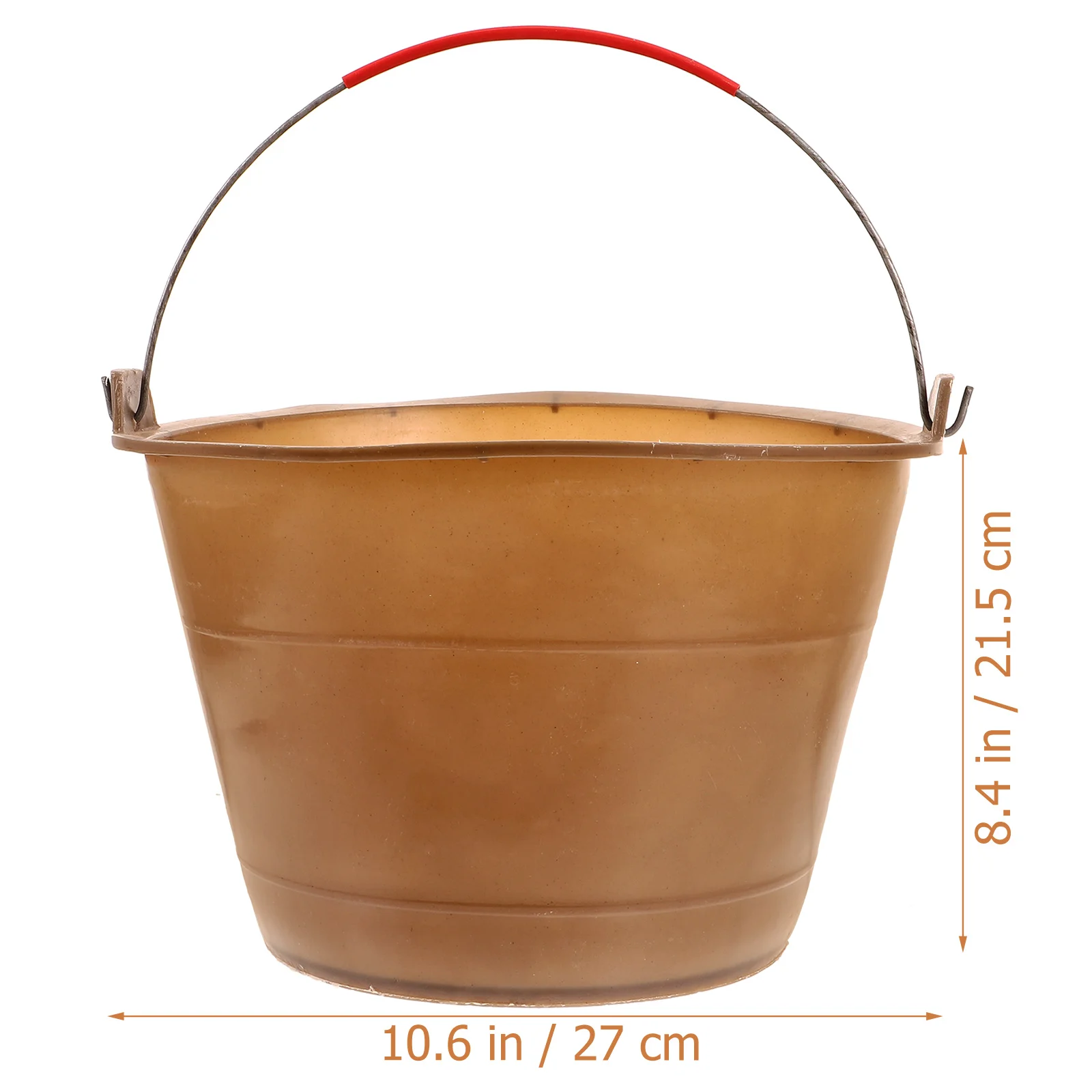 Beef Tendon Cement Bucket Paint Pail with Handle Plaster Tools Portable Concrete Empty