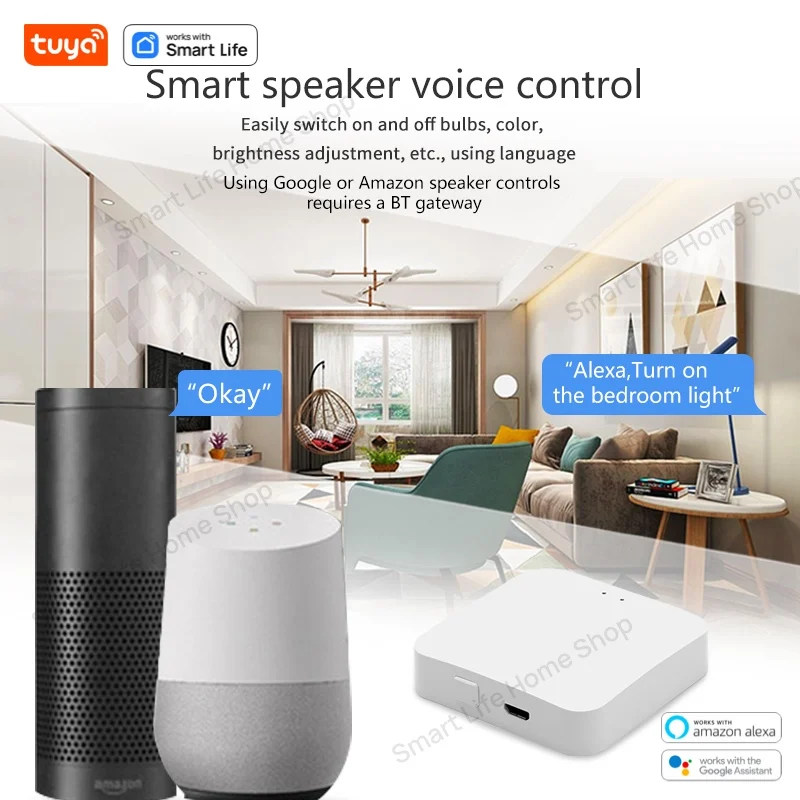 Imagem -03 - Corunsmar-tuya Bluetooth Lâmpadas Inteligentes Lâmpada Led Regulável Controle de Voz Trabalhe com Alexa Google Home Rgbcw A19 E26 27