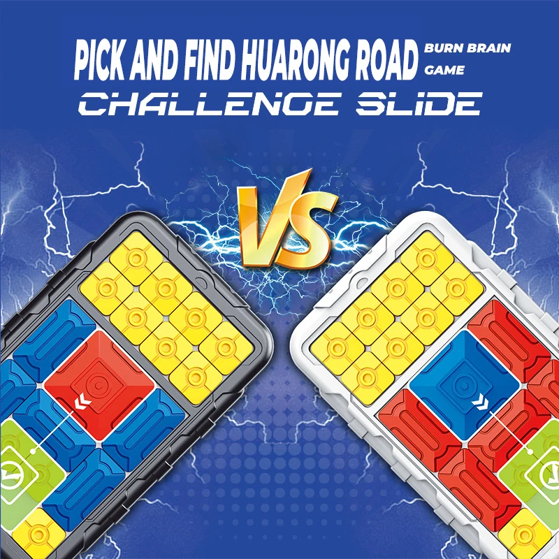 Huarong Road Slide Block Brain Game Challenge Puzzles Logical Thinking Train Educational Interactive Board Games Kids Toys Gifts