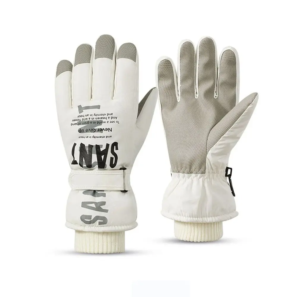 

Ветрозащитные женские лыжные перчатки, теплые зимние велосипедные лыжные перчатки с сенсорным экраном, нескользящие варежки для сноуборда с полным пальцем