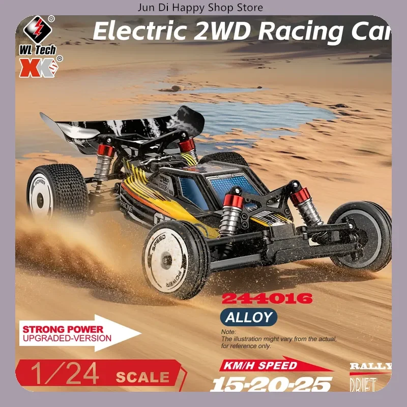 Wltoys 244016 Hochgeschwindigkeits-RC-Auto mit Fernbedienung, Maßstab 1:24, elektrischer Zweiradantrieb, wettbewerbsfähiges Spielzeugfahrzeug für Kinder ab 14 Jahren