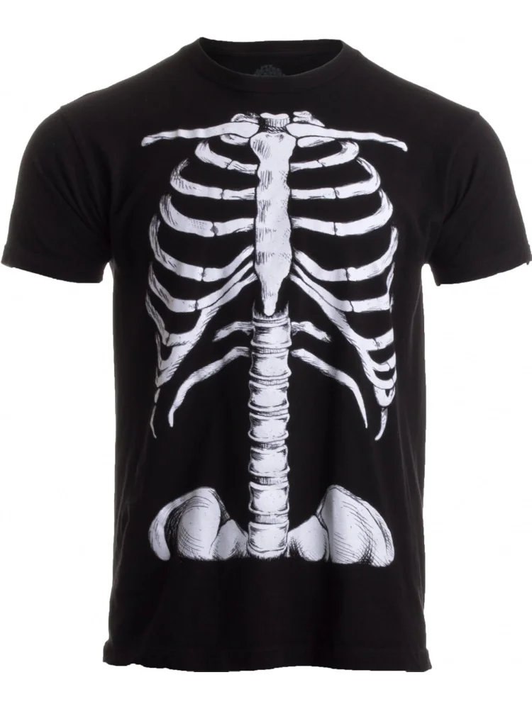 

Клетка для рубля скелета | Новинка с принтом Jumbo, костюм на Хэллоуин, футболка унисекс для взрослых, готические летние рубашки с короткими рукавами