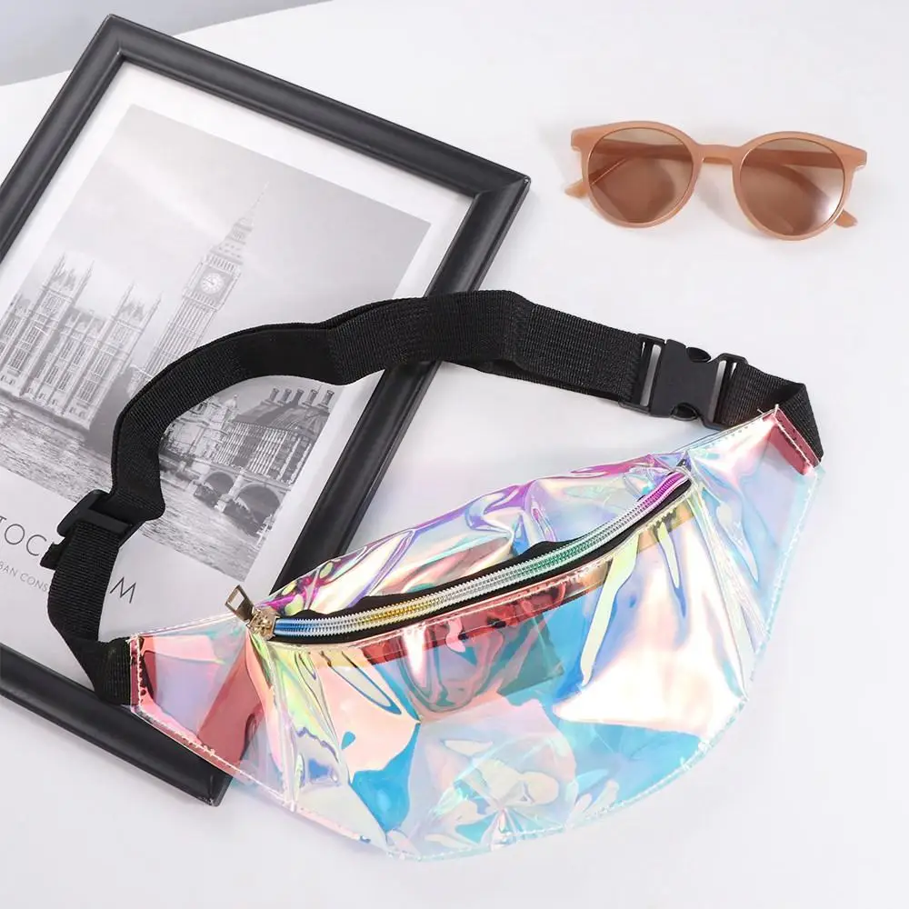 

Waterproof Transparent Waist Bag Zipper Half Moon Belt Bag PVC Chest Bag Water-Sprinkling Festival Clear Shoulder Bag