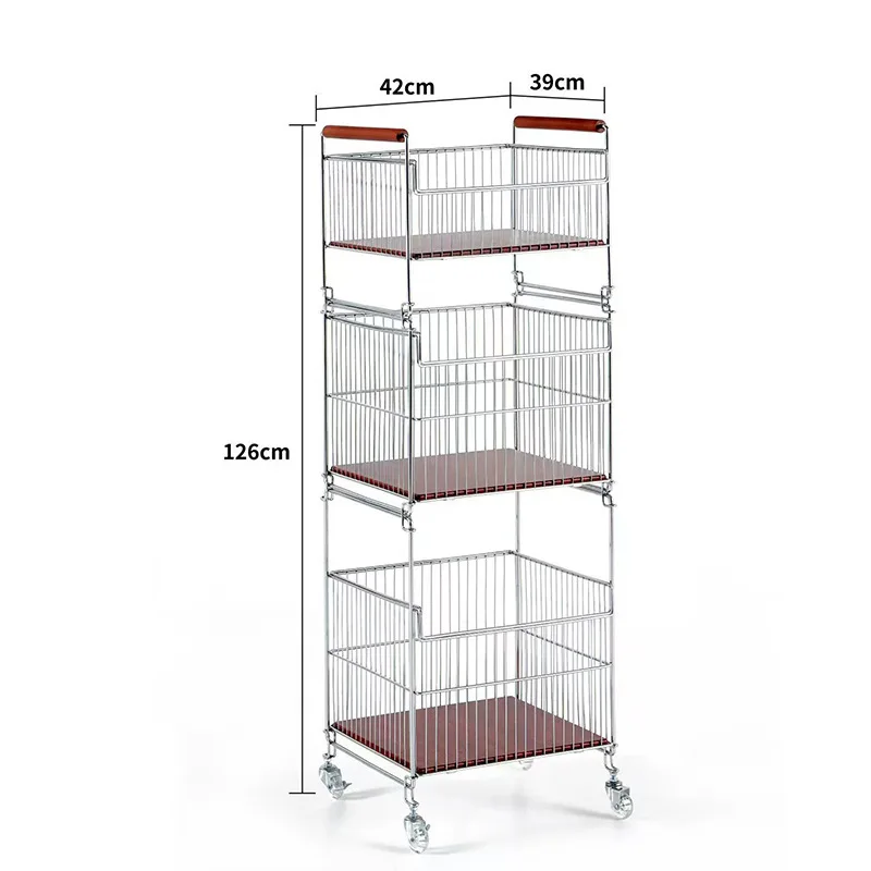 Used small cart storage rack, coffee table, living room home mobile sofa side table