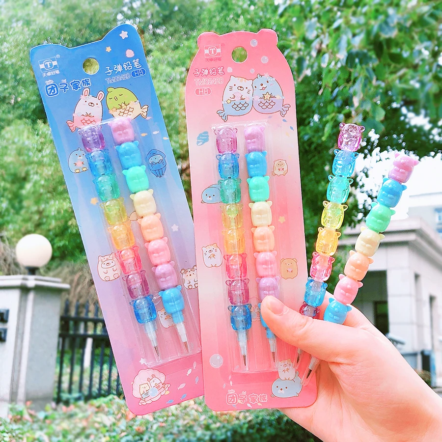 New Kawaii Non-sharpening Pencils Pen Cap Students Writing Pens School Stationery Pencil for Kids Gift School Office Supplies