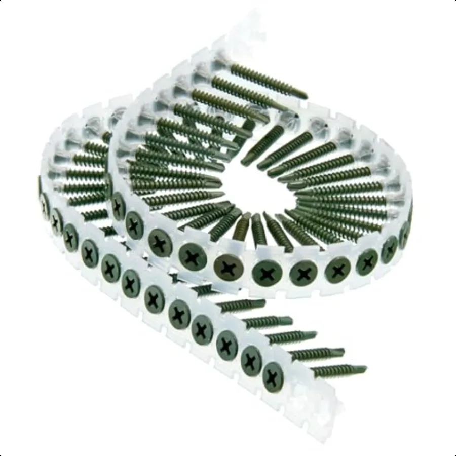 

06C125WK 6Gauge 11 4 in. Collated Drywall to Heavy Steel Screws 1000Pack