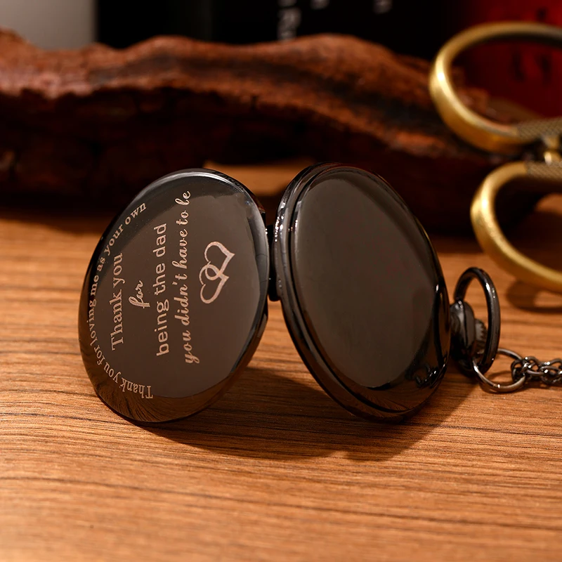 男性用パパクォーツ懐中時計,フォブチェーン,ヴィンテージペンダント,バースデーギフト,デザイン