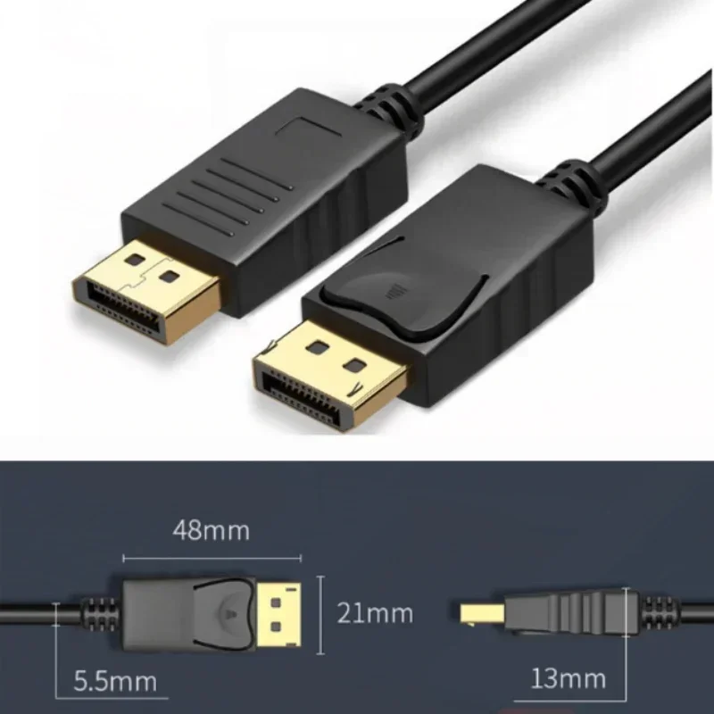 DP สาย Displayport วิดีโอเสียงสายจอแสดงผลพอร์ตอะแดปเตอร์สําหรับโทรศัพท์กล่องทีวีแล็ปท็อปวิดีโอเกม DP สายจอแสดงผลพอร์ต