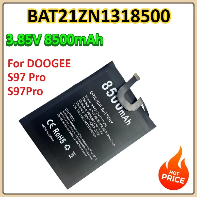 

BAT21ZN1318500 8500mAh for DOOGEE S97 Pro S97Pro Rechargeable Lithium Battery Mobile Phone Battery