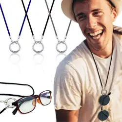 Eyeglass Holder Necklace Ring Women Glasses Holder Strap Chain Eye Glass Holder Stainless Steel Eyeglass Loop Hanging Neck Clip