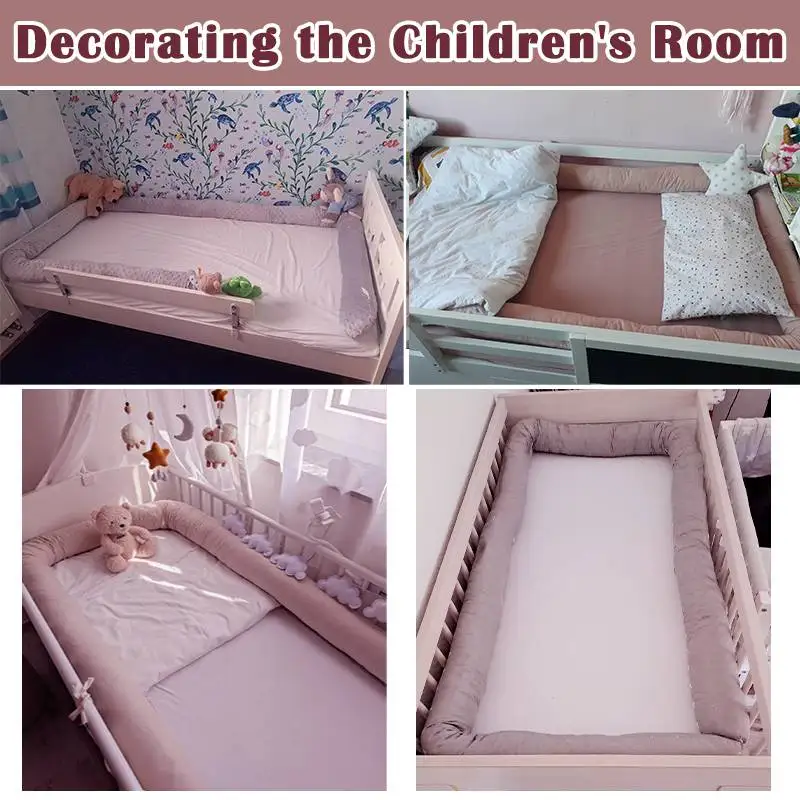 ﻿ ﻿   2 متر طويل الطفل الوفير السرير وسادة وسادة ل سرير الرضع حامي الارتفاع 8 سنتيمتر المهد غرفة ديكور طقم سرير