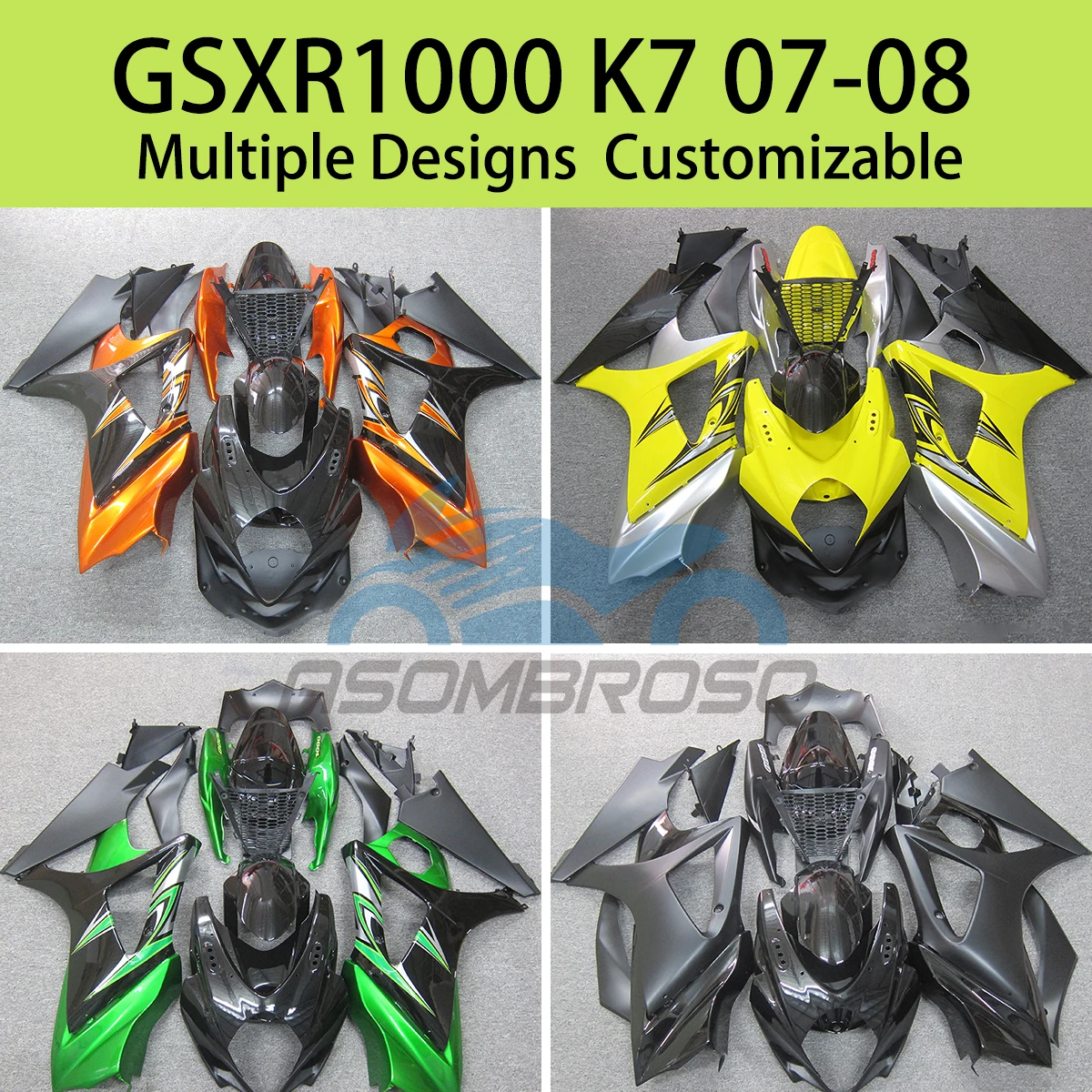 For SUZUKI GSXR 1000 2007 2008 Prime Fairing Kit GSXR 1000 07 08 Aftermarket Dirt Bike Motorcycle Plastics Fairings