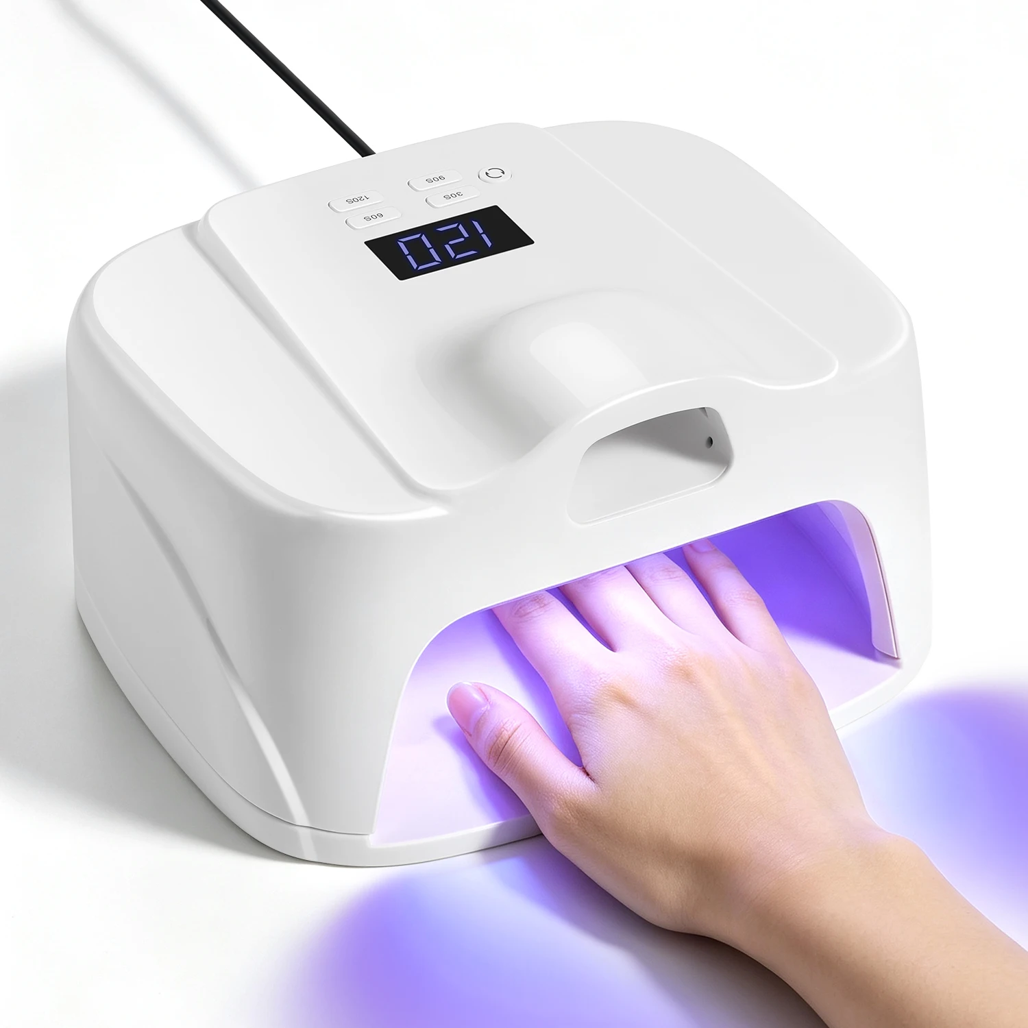 UV Light for Nails, UV Nail Lamp 44 LEDs Nail Dryer with Independent Thumb Zone, Auto Sensor 4 Timer Settings for Home Salon