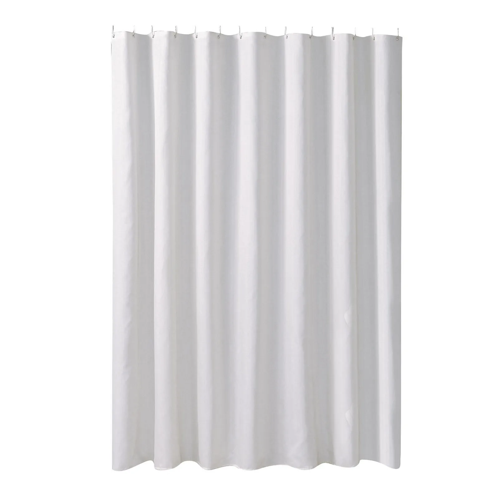 Solid Color Bath Curtain White Simple Shower Curtains High Quality Waterproof Comfortable For Bathroom Plastic Hooks Home Decor