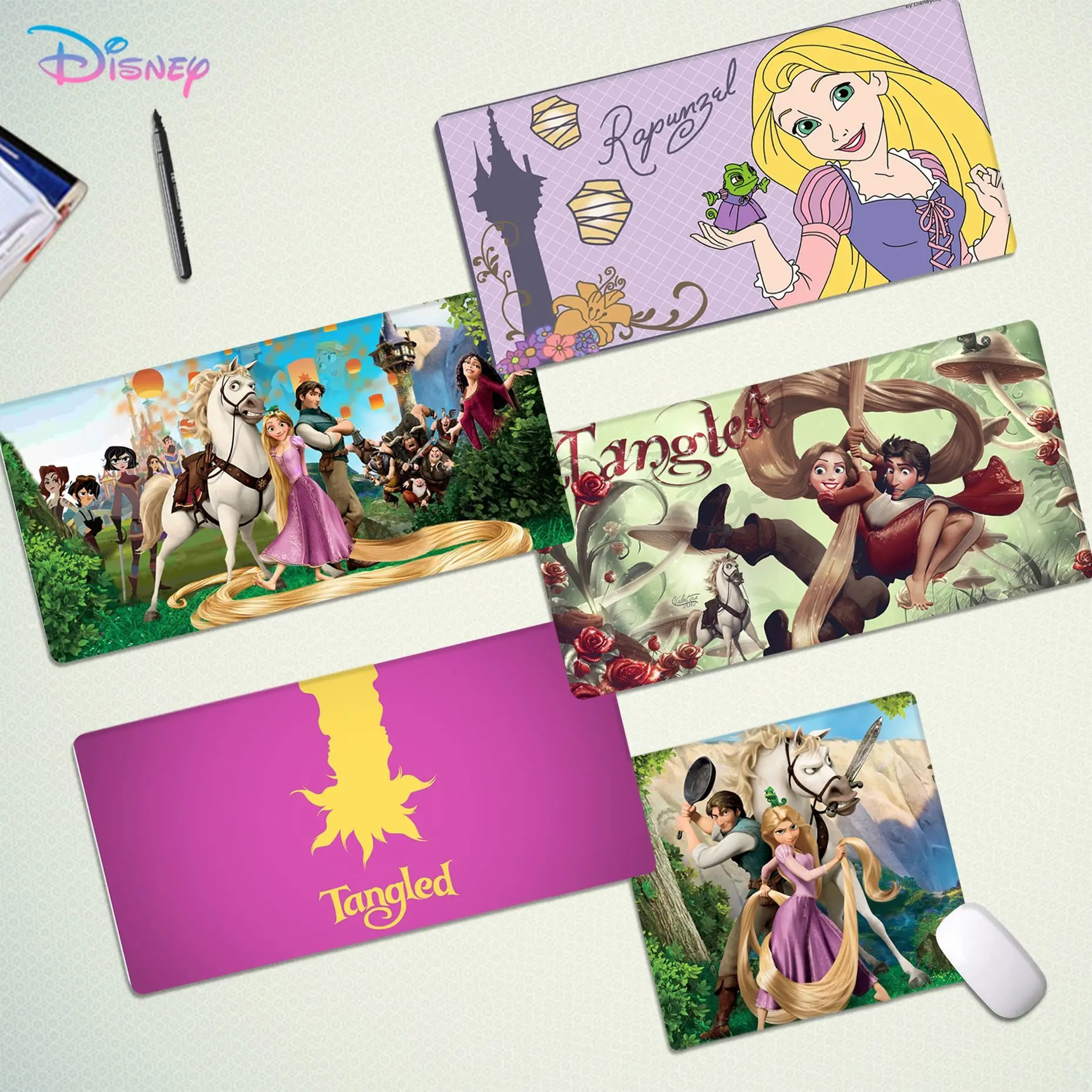 Disney isney Tangled Kawaii Mousepad Beautiful large gaming mousepad L XL XXL gamer mouse pad Size for Game Keyboard Pad