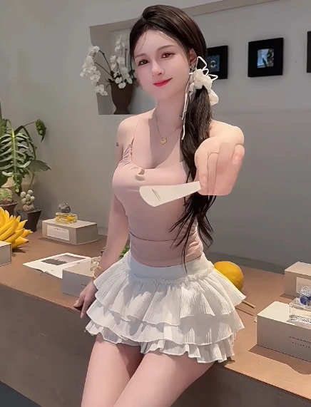 

Белая милая короткая юбка с пышным тортом для женщин, новые летние универсальные однотонные незащищенные полуюбки трапециевидной формы, мини-шорты