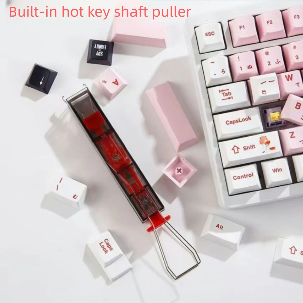 2-in-1-Tastenkappen-Abzieher, DIY transparenter Tastaturschalter-Abzieher, leicht, tragbar, für mechanische Tastatur, Tastenkappen-Extraktor