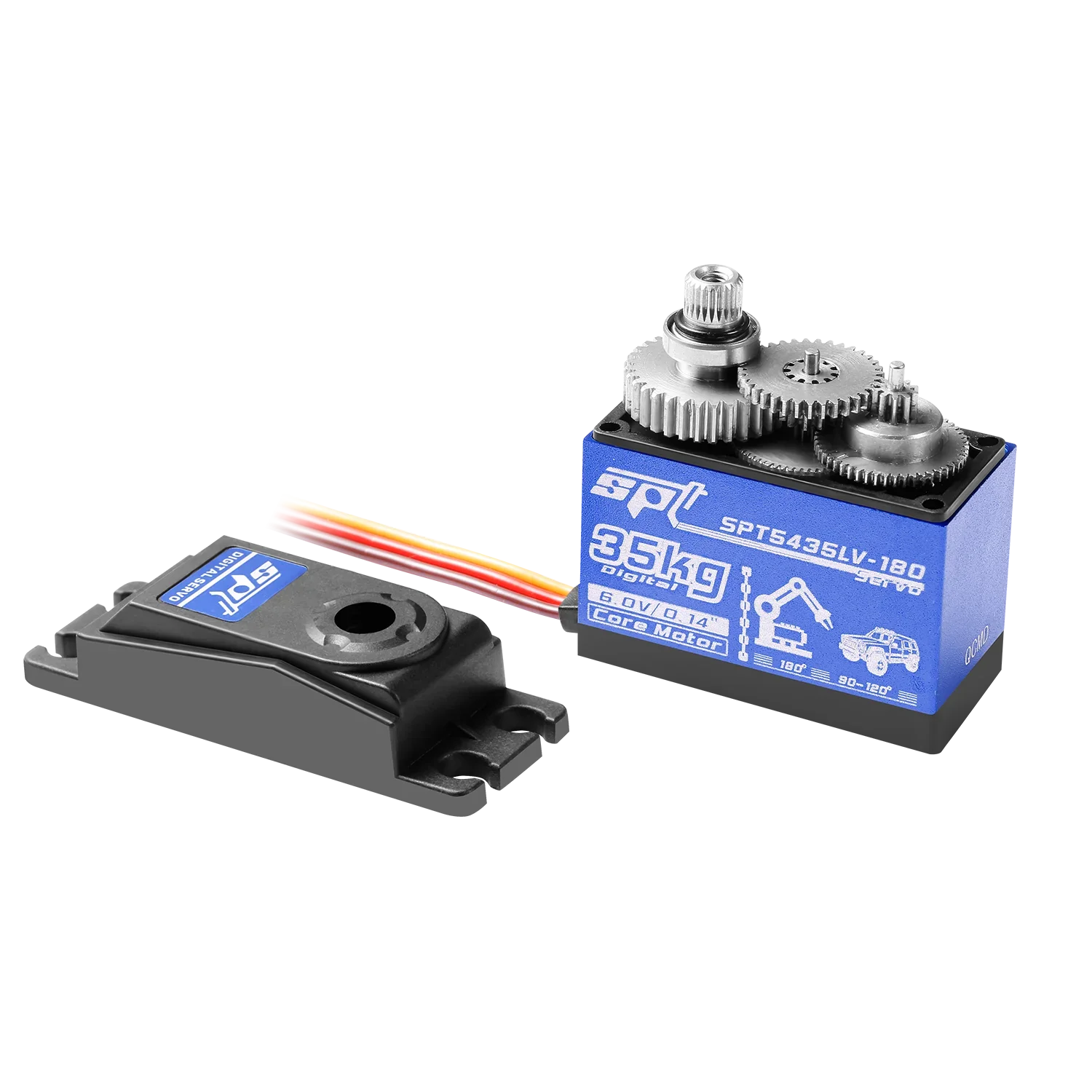 SPT 25KG 35KG Digitale RC Servo Groot koppel 180 °   360 °   Metal Gear waterdichte motor voor RC Crawler Car SCX10 TRX4 Drift Robot