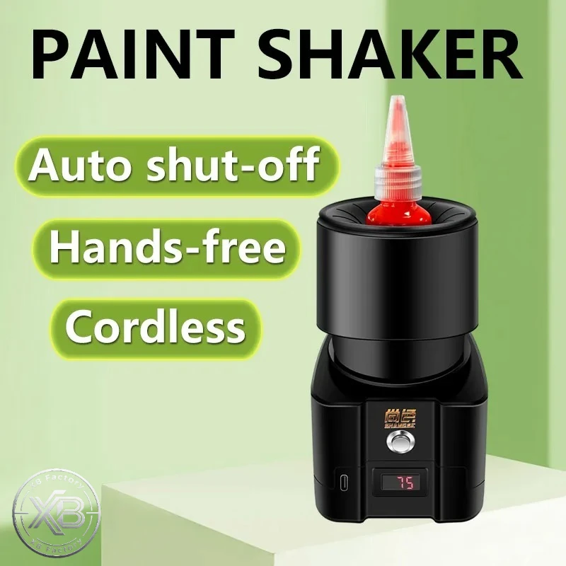 Paint Shaker Cordless Tool for Model Paints Acrylic Tattoo Ink Portable Auto Shut-off Hands-Free Shaking Machine