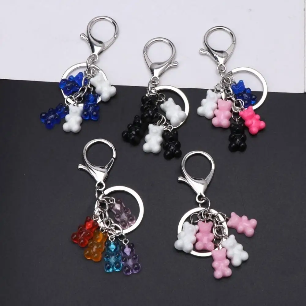 Cute Colorful Gummy Bear Multicolor Gift For Women Key Chain Fashion Accessories Jewelry Key Ring