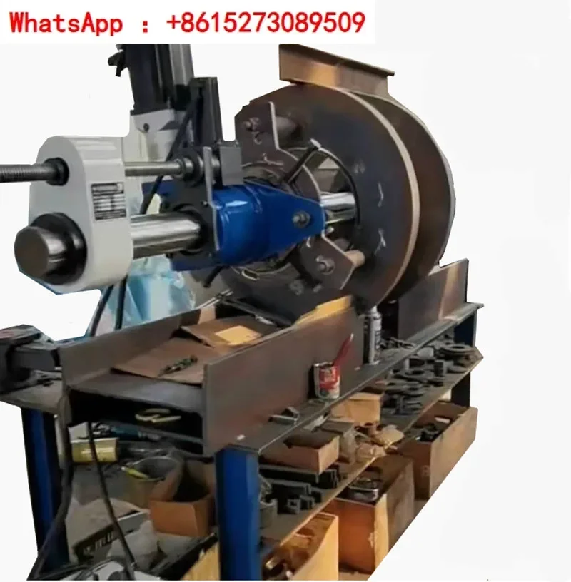 Portable boring machine with integrated boring and welding