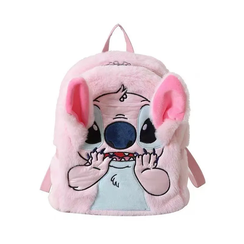 Véritable Disney point en peluche Anime Lilo & Stitch jouets en peluche Kawaii dessin animé mignon sac à dos poupée sac jouets enfants cadeau d'anniversaire