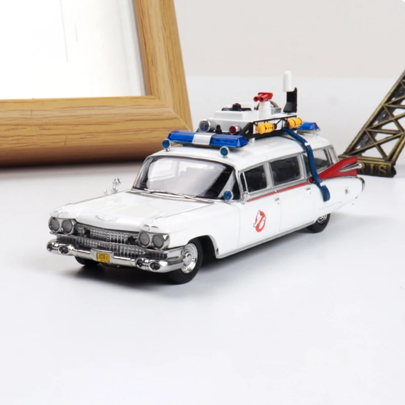 YS Diecast 1:64 Scale Ecto-1 First Generation Alloy Simulation Car Model Boy Collectibles Souvenirs Holiday Gifts Display
