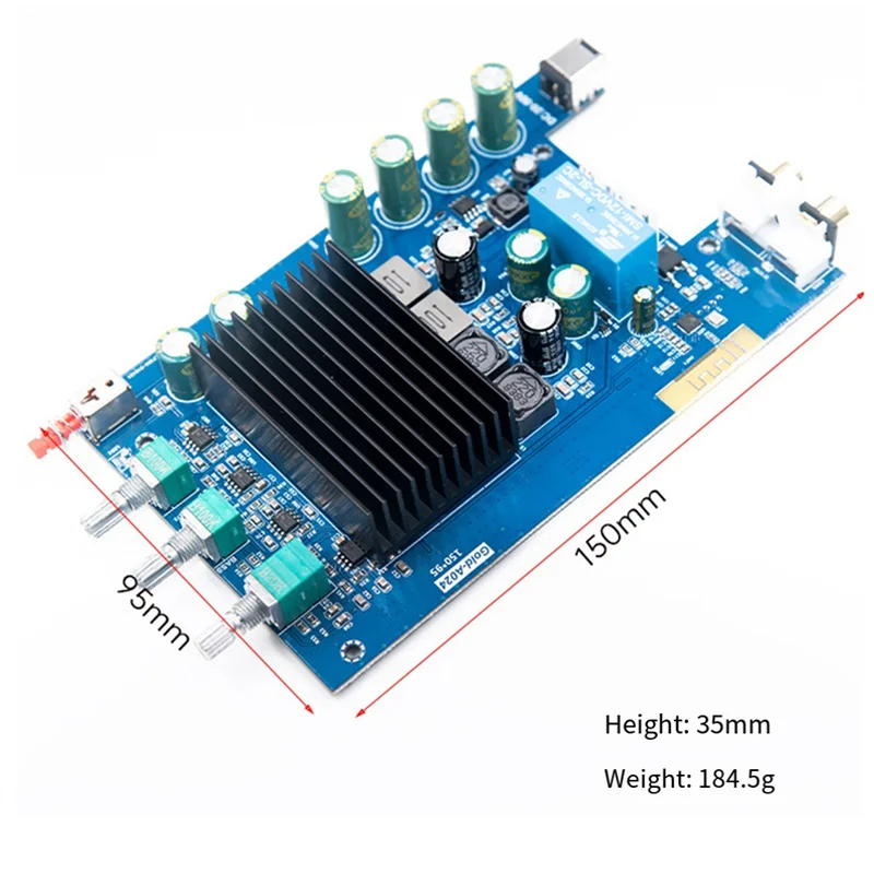 FFYY-HIFI TPA3255 คลาส D 600W ซับวูฟเฟอร์เครื่องขยายเสียงดิจิตอลความถี่ต่ำปรับ DC 19 V-50 V