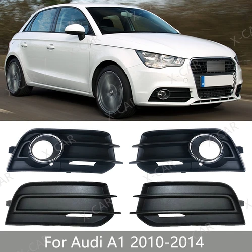 Imagen 1 del producto Para Audi A1 2010 2011 2012 2013 2014 luz antiniebla del parachoques delantero marco de cubierta de rejilla 8X 0807681 Un 8X 0807682 A