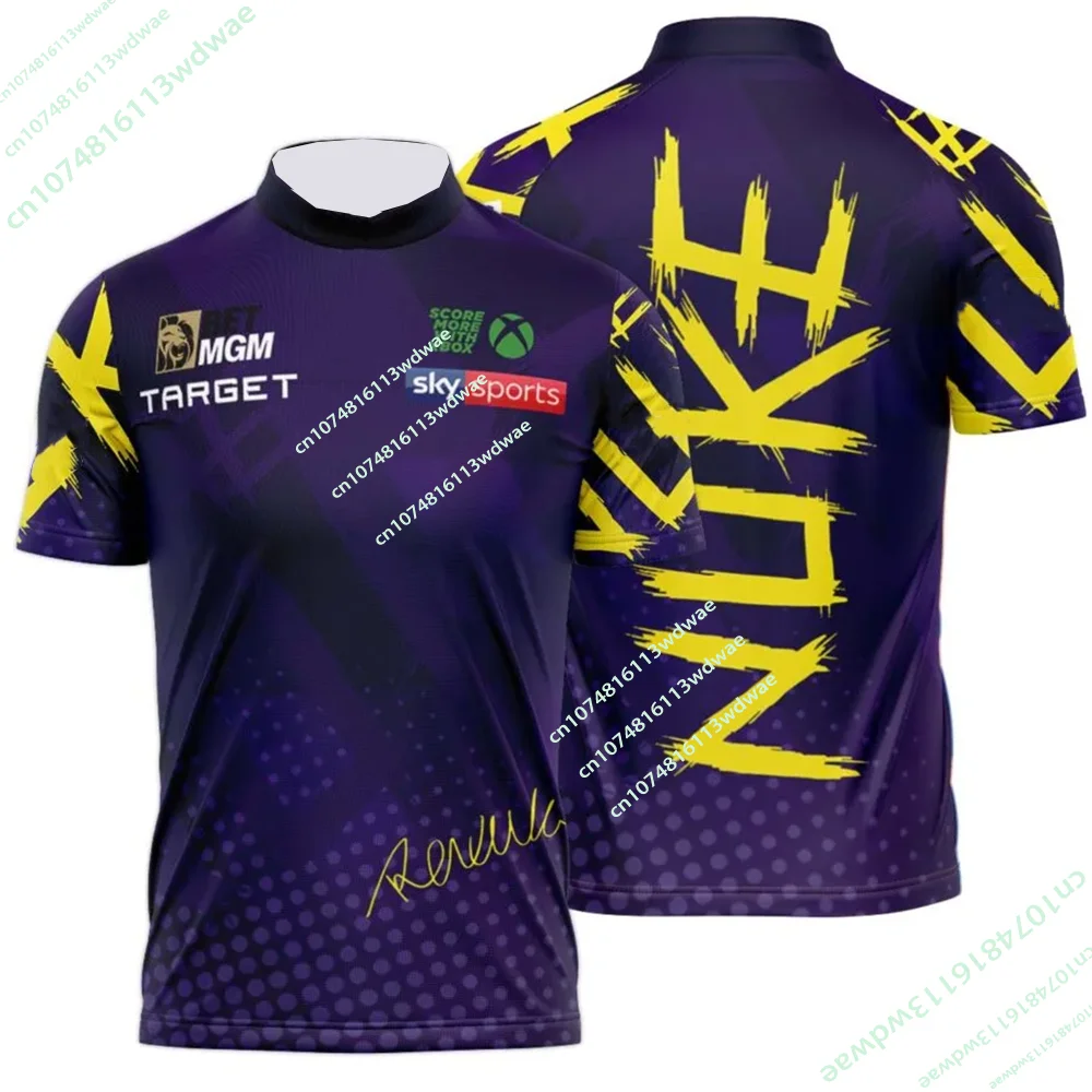 Camiseta Deportiva 3D de Secado Rápido para Hombre, Luke Littler The Nuke, Campeonato Mundial de Dardos PDC 2026, para Entusiastas del Dardismo, Camiseta de Ciclismo