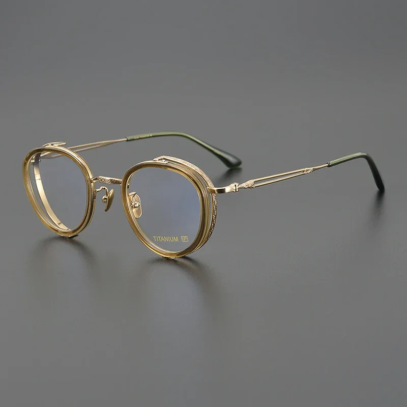 

Exquisite and high-quality design, vintage acetate alloy glasses frame, men's and women's optical myopia, presbyopia prescriptio